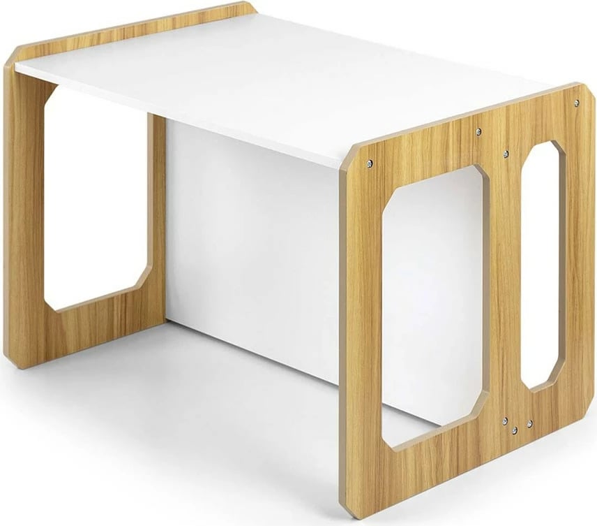 Set mobilje 3‑në‑1, Milly Mally Stella, tavolinë + karrige, modulare, MDF, për fëmijë 3–6 vjeç, Natural