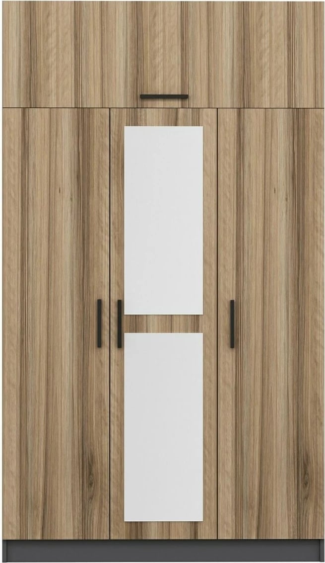 Dollap rrobash Skye Decor, 3 kapakë, dore, 135x235x52cm