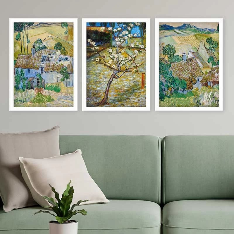 Set pikturash dekorative me kornizë, shumëngjyrëshe, Wallity, 3BC_UN256347_3545, 3 copë