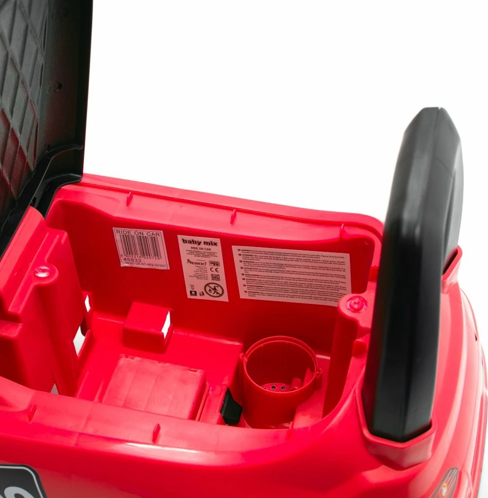 makinë ecëse për fëmijë, Baby Mix, RACER, 12m+, ngarkesa 25 kg, me panel zëri, e kuqe