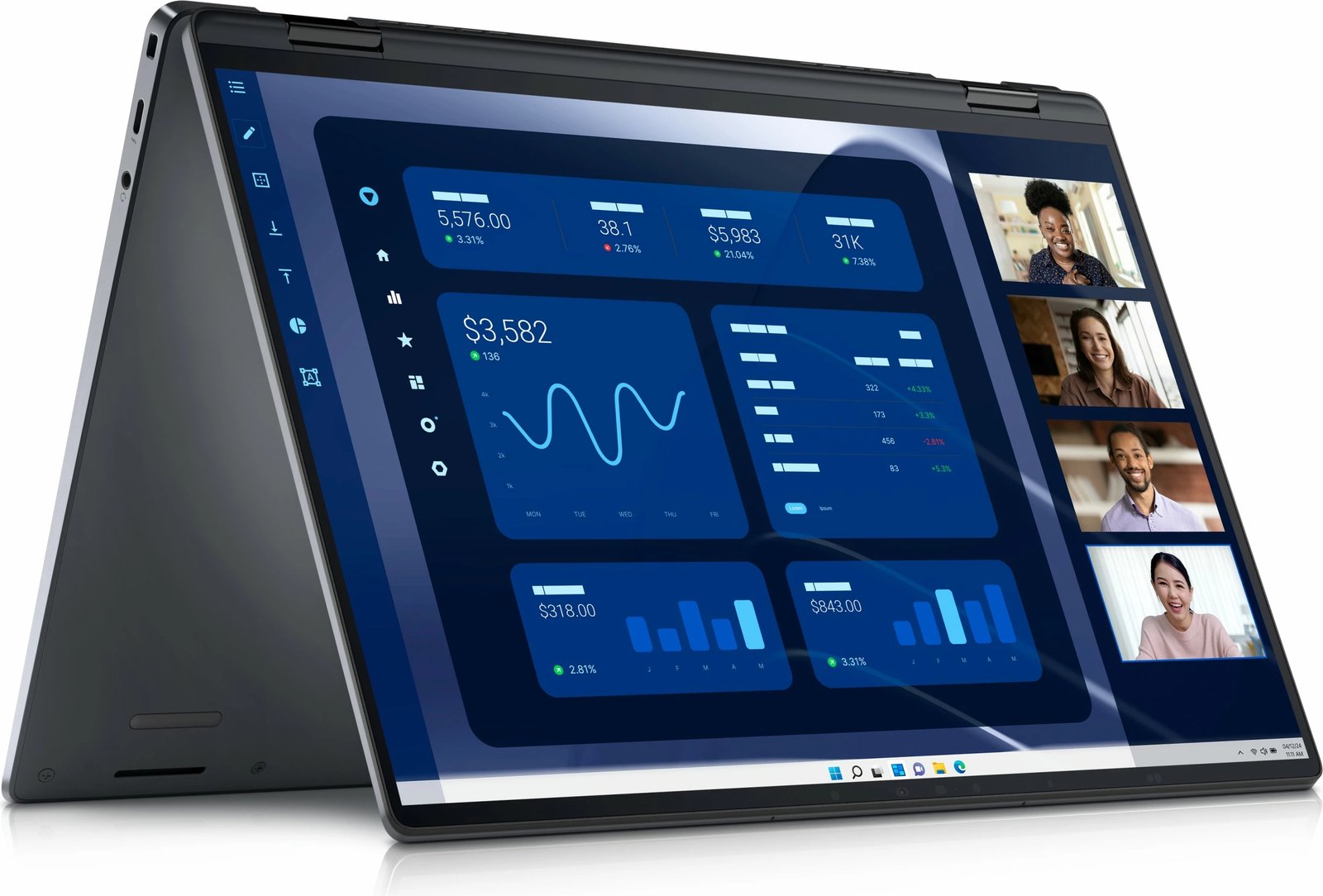 Laptop DELL Latitude 9450 2-in-1, Intel Core Ultra 7, 16GB RAM, 512GB SSD, 14 inch, gri
