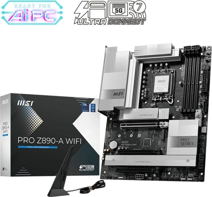 Pllakë amë MSI PRO Z890-A WIFI, Intel Z890, Socket LGA 1851, ATX, E zezë