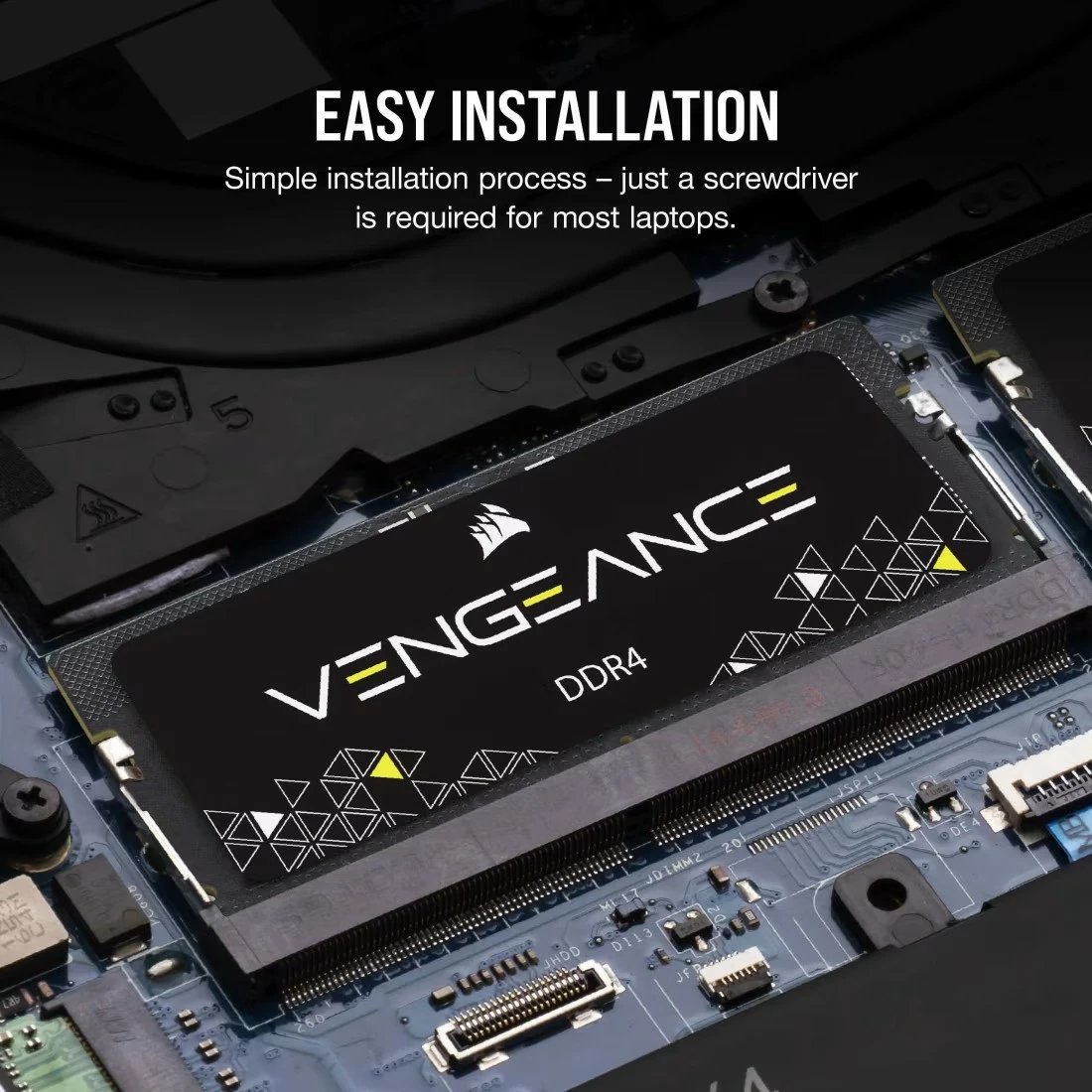 RAM Memorje Corsair Vengeance DDR4 SODIMM, 16GB, 3200MHz, CL22, për laptop, e zezë