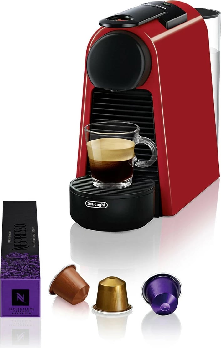Aparat kafeje DeLonghi Nespresso Essenza Mini, kapsula, i kuq