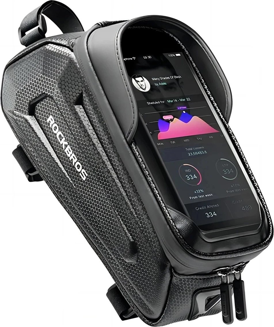 Çantë biçiklete Rockbros B68-1 me xhep telefoni, 1.7L, e zezë