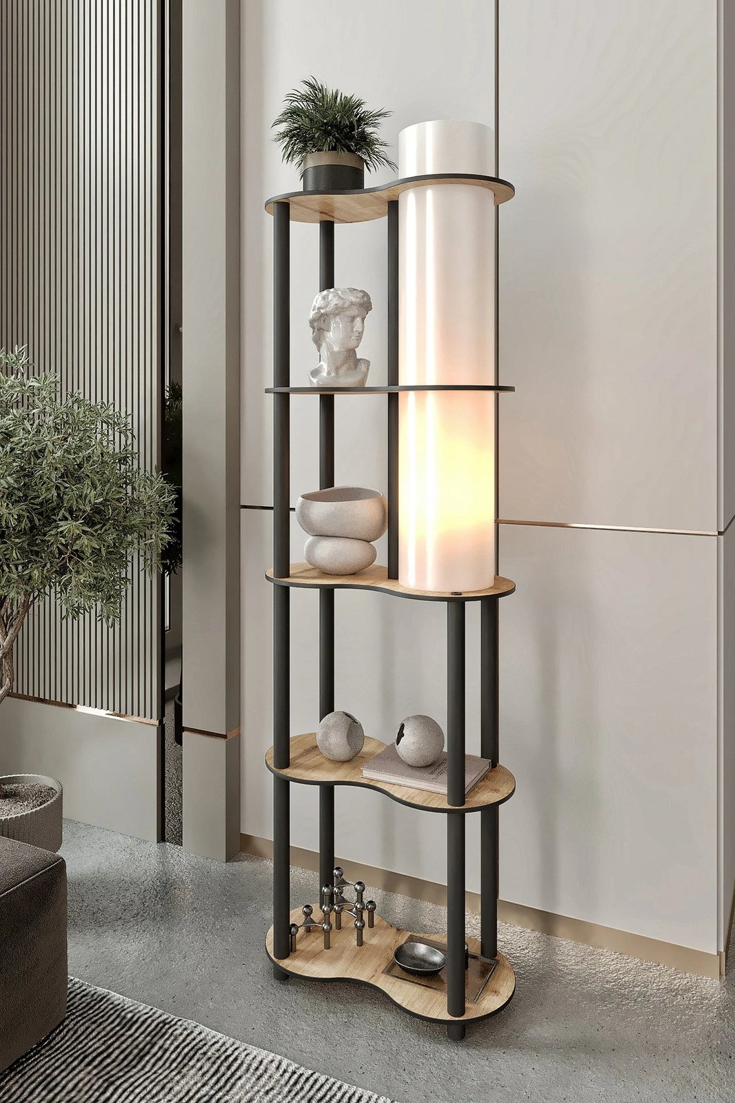 Llambë dyshemeje Opviq, KS-11110, ngjyrë arre