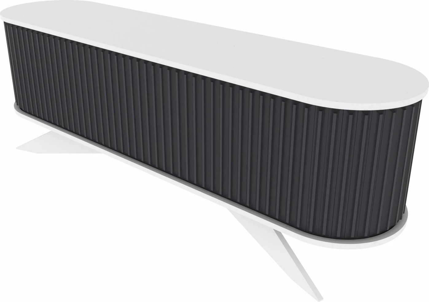 Komodë TV Hanah Home, anthracite dhe e bardhë, Stor