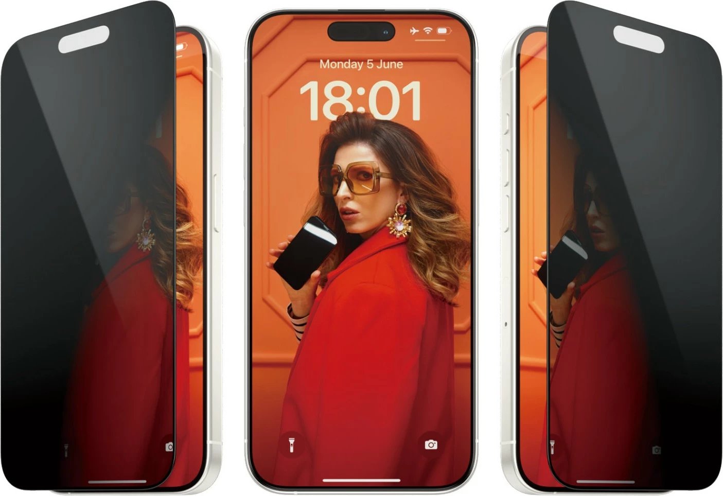 Mbrojtës ekrani PanzerGlass Privacy për iPhone 15 Pro, EasyAligner, transparent
