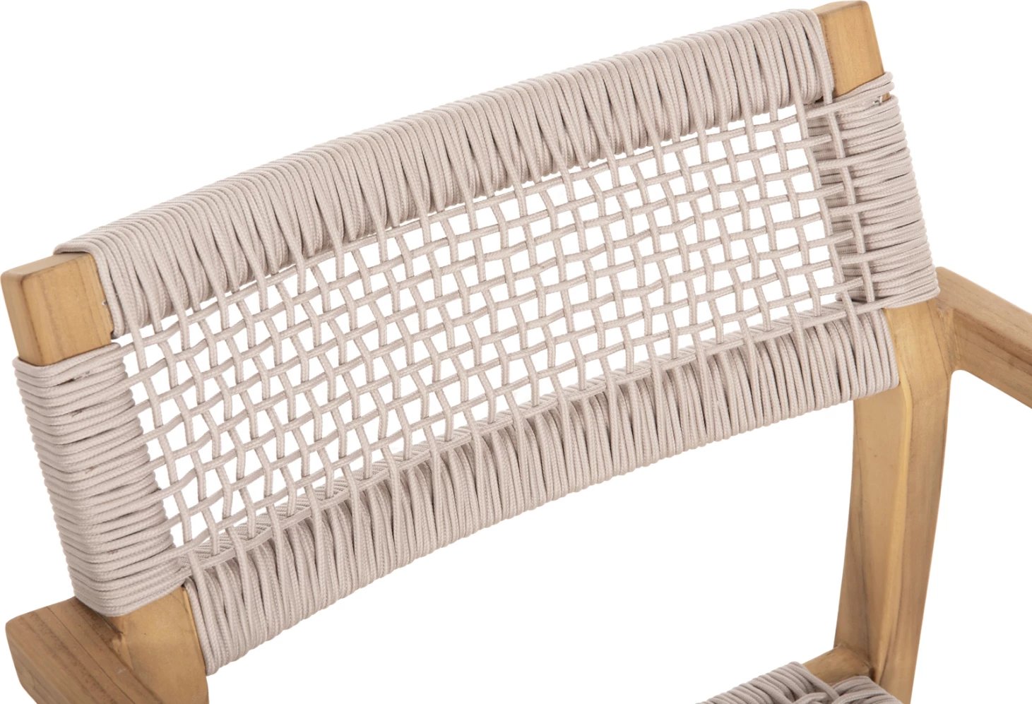 Karrige CHARLOTTE FH9637.07 dru TEAK natyral & litar bezhë 58x61x81Hcm