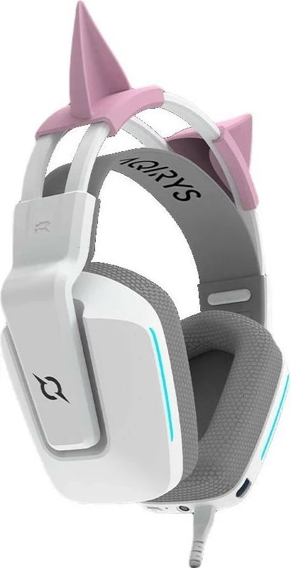 Kufje gaming Aqirys Alya 7.1 VS, me mikrofon, të bardha
