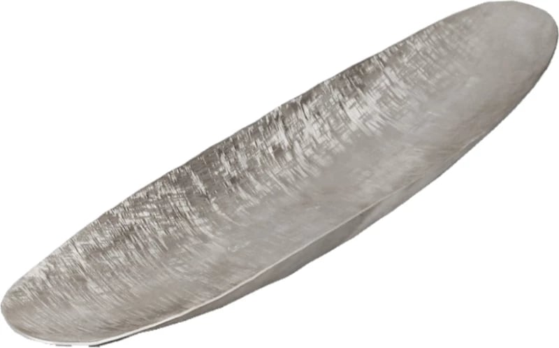 Tabaka dekorative ORLY, alumin, ngjyrë argjendi, 56x15x5cm
