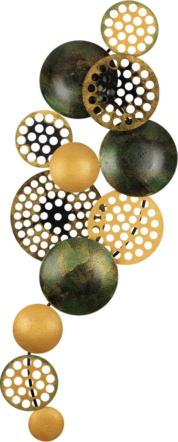 Aksesor dekorativ muri prej metali, Wallity Bronte, CH103-5, shumëngjyrësh, 90x8x42cm