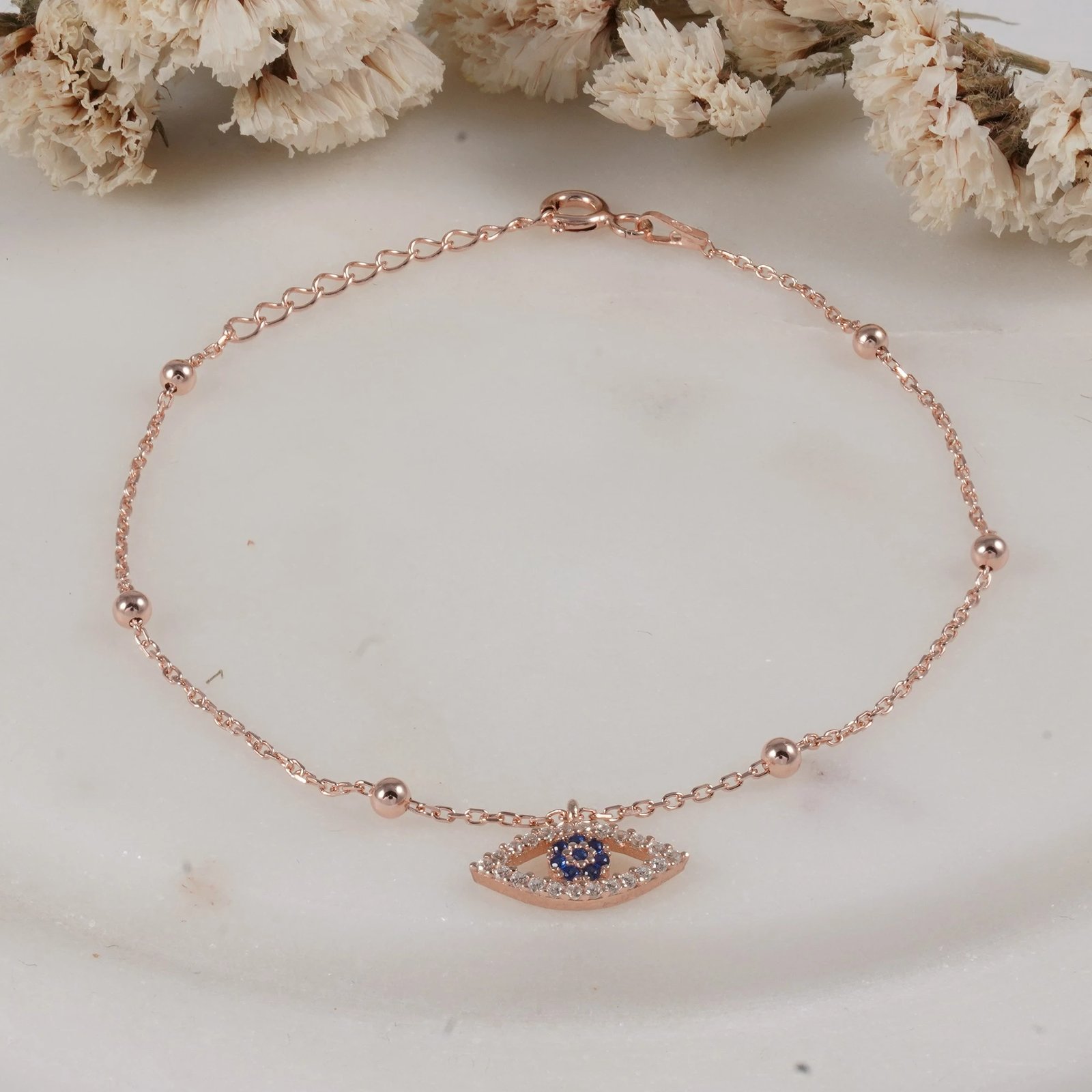 Byzylyk argjendi Jumeon, ngjyrë rozë e artë, 8848