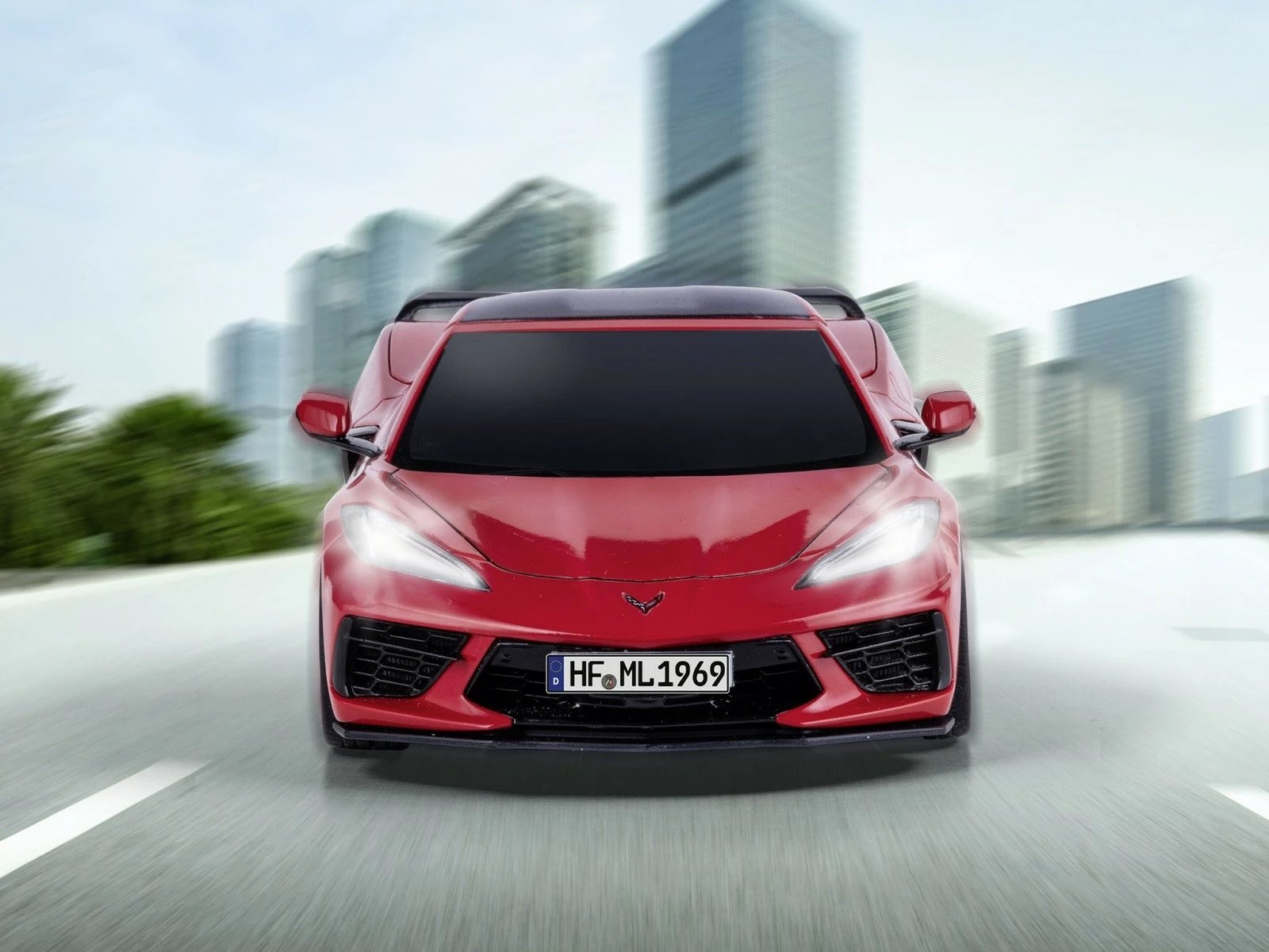 Makine me telekomandë Revell RC Corvette C8, 1:24, e kuqe