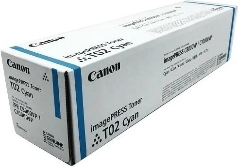 Toner Canon T02, 43000 faqe, Cyan, 1 copë