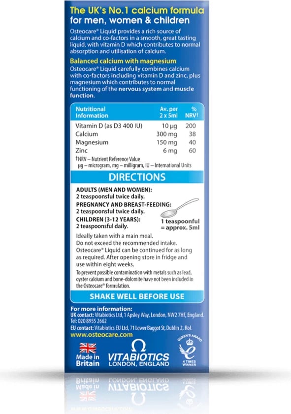 Osteocare Syrup – Mbështetje e shijshme për kocka të forta dhe të shëndetshme Osteocare Syrup – Mbështetje e shijshme për kocka të forta dhe të shëndetshme