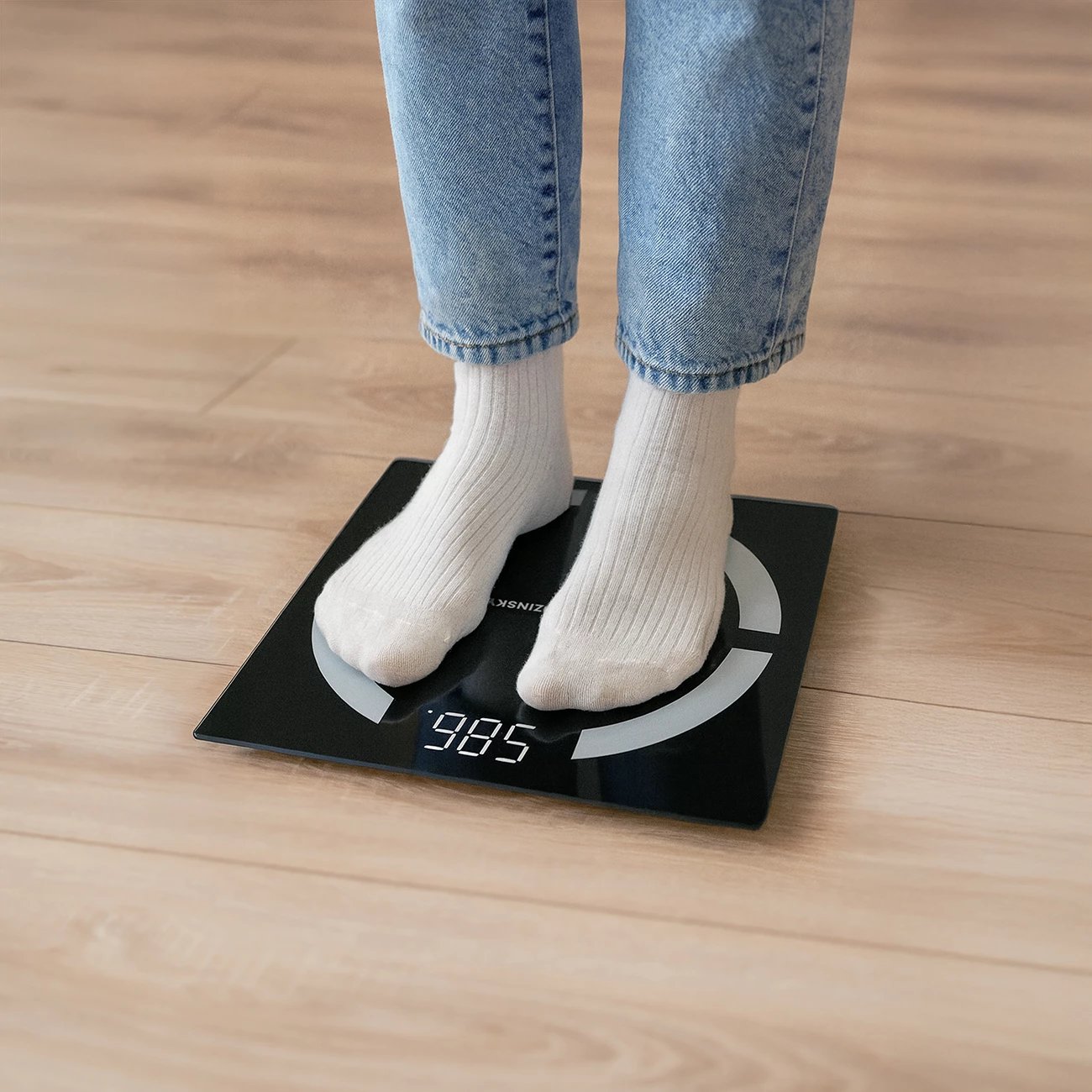 Peshore banjoje smart Bluetooth, Wozinsky WIWL-30, analiza trupore 12 parametra, deri 180 kg, ekran LED, e zezë