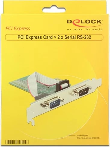 Kartelë PCIe DeLOCK 89555, PCIe 2.0, RS-232, PC, Kina