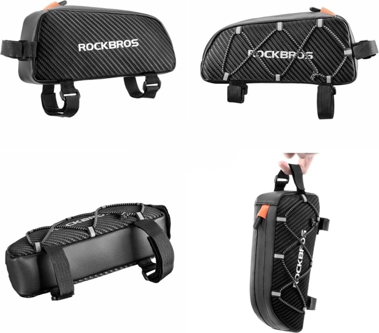 Çantë kornize për biçikletë Rockbros 039BK, 1L, e zezë