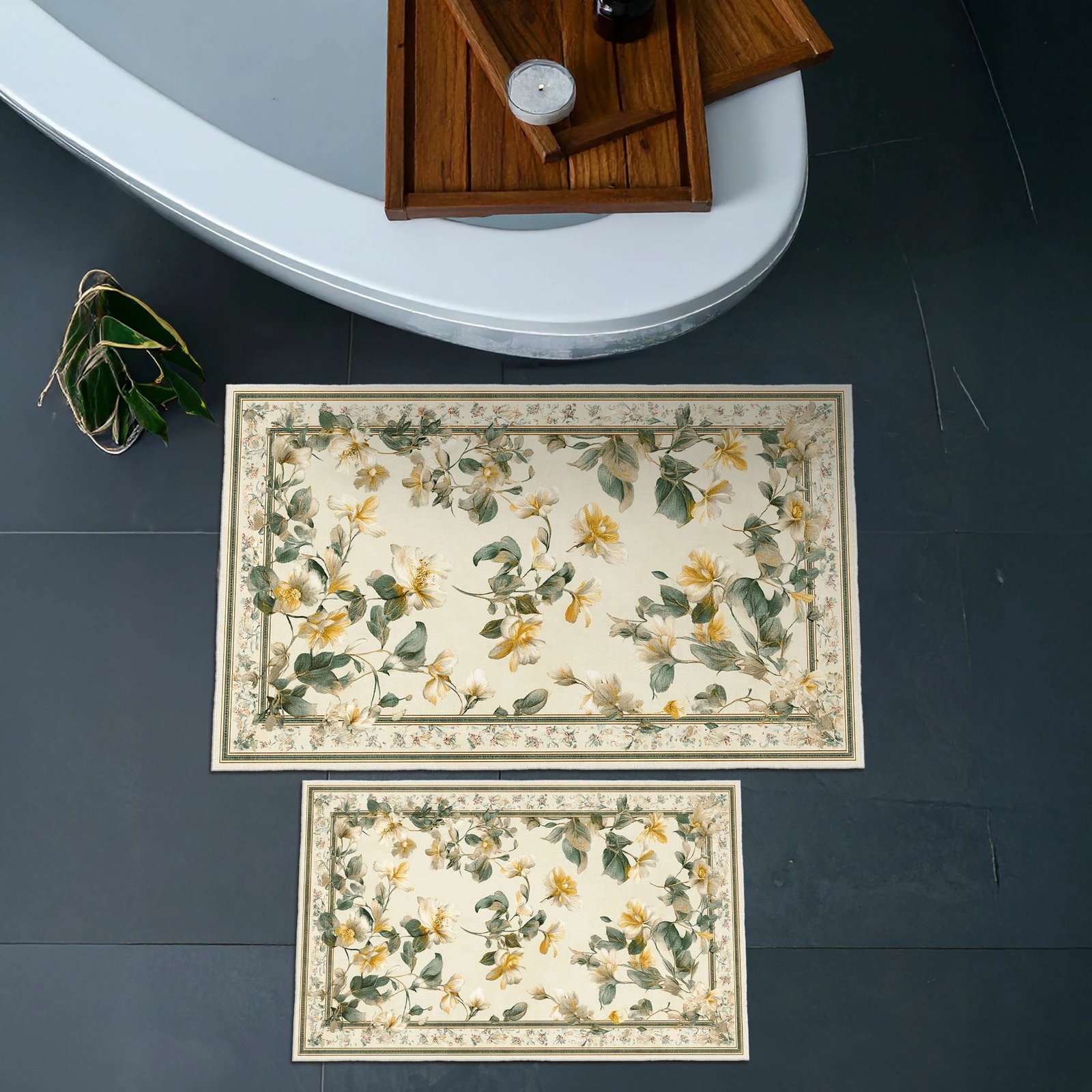 Set tapetash për banjo (2 copë), Mijolnir, Asr06, bezhë