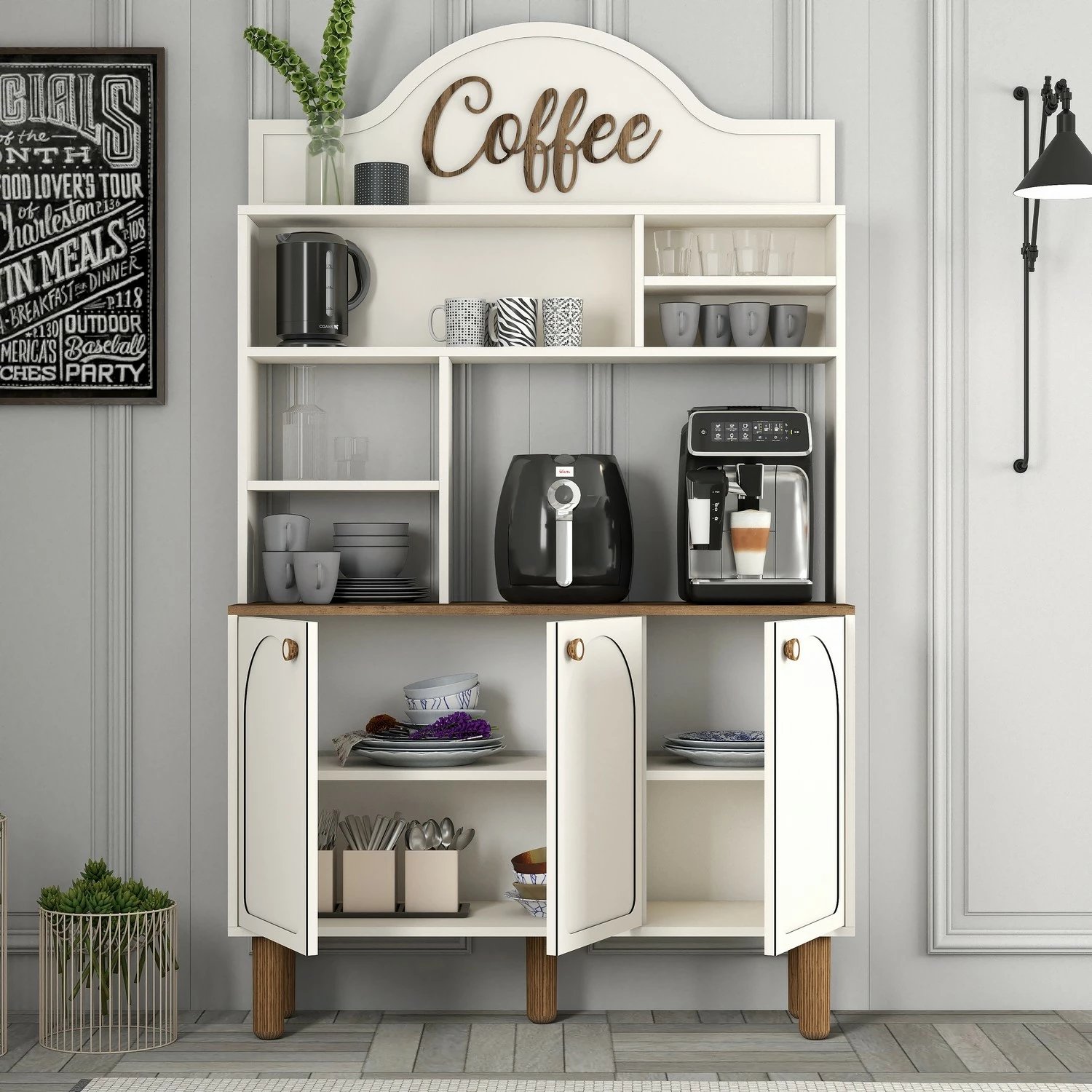 Dollap për kafe, krem, Skye Decor, Bohem 861