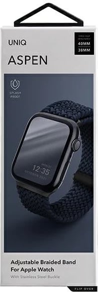 Rrip për Apple Watch UNIQ Aspen, 38/40/41mm, i thurur, Blu