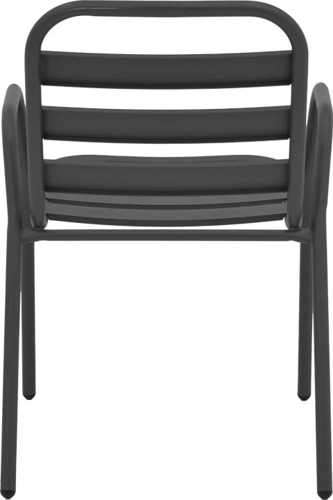 Karrige Sussie, ngjyrë gri e errët, metalike me shufra alumini, 45x62x76cm