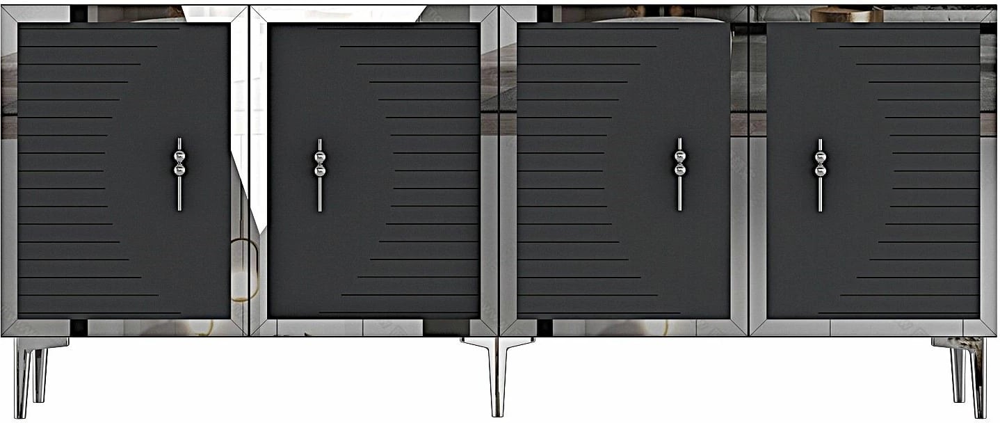 Konsol Skye Decor, Tuna 180, antracit, argjend