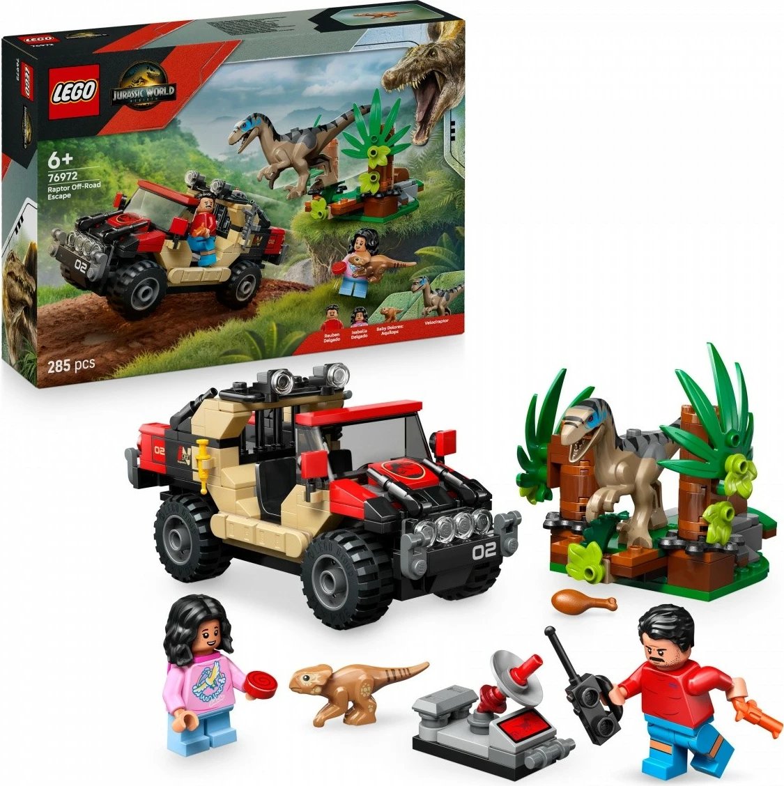 Set LEGO Jurassic World 76972 Off-Road Vehicle Escape, 285 pjesë Set LEGO Jurassic World 76972 Off-Road Vehicle Escape, 285 pjesë