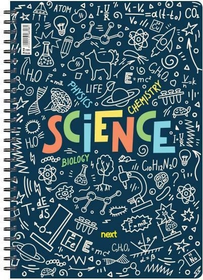 Bllok spiral Next Science 21x29cm, 3 lëndë, 105 faqe