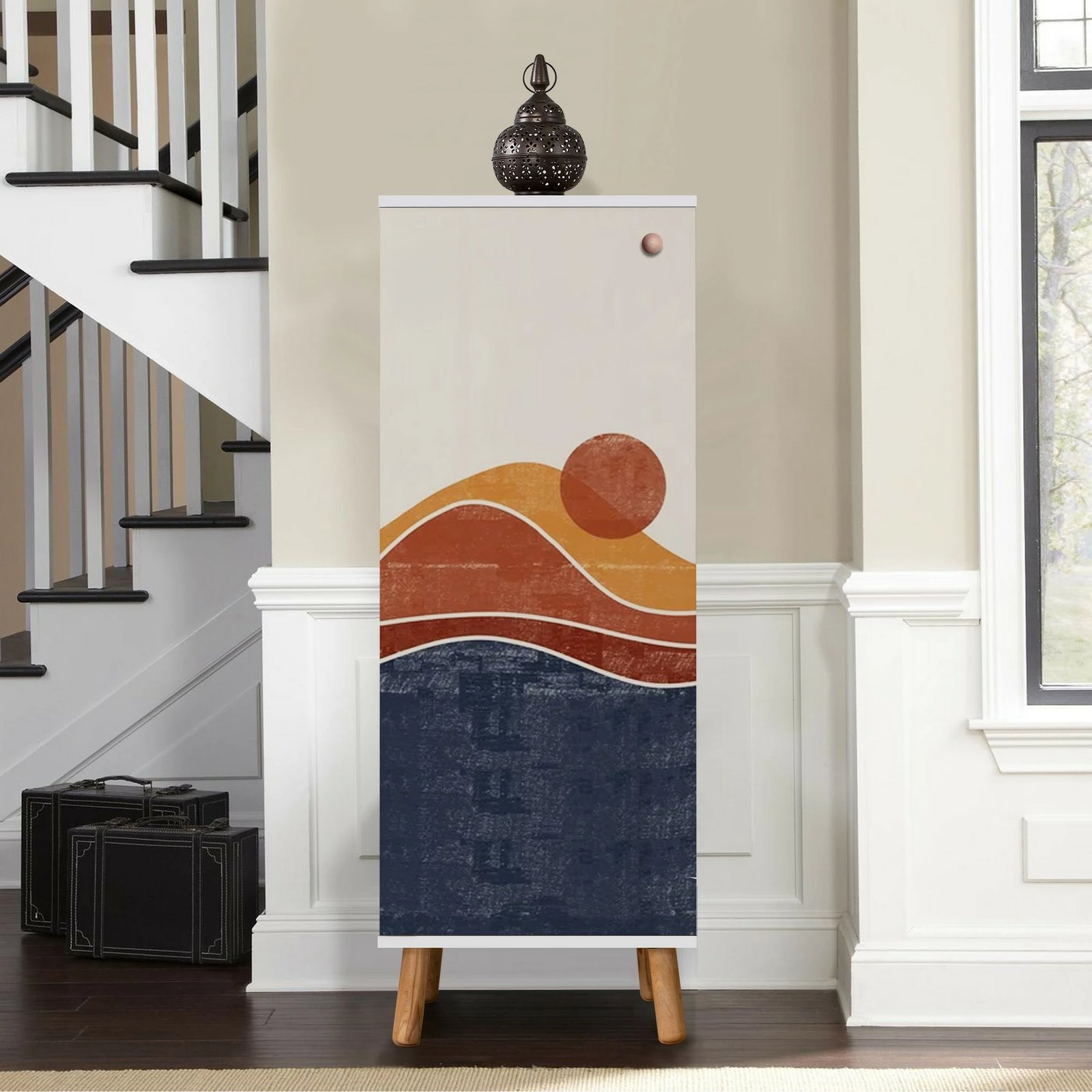 Dollap këpucësh Skye Decor, Vegas - B 957, i bardhë, me dekor modern