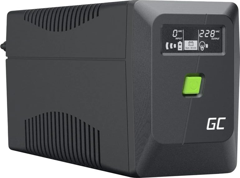 UPS Green Cell UPSLM480, 0.85 kVA, 480 W, 2 dalje AC, 9 Ah, 12 V, e zezë