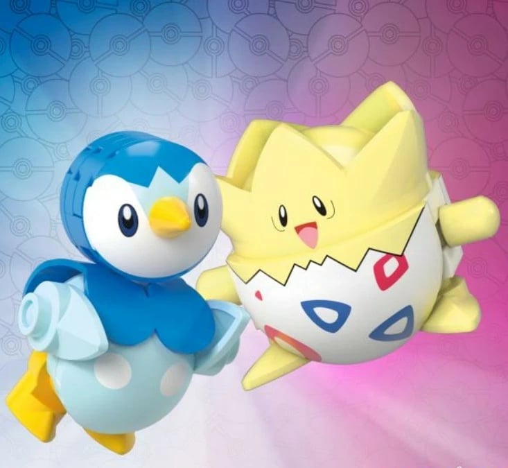 Set ndërtimi Mega Bloks Pokemon, HXP11/JCT44, 41 pjesë, Togepi dhe Piplup