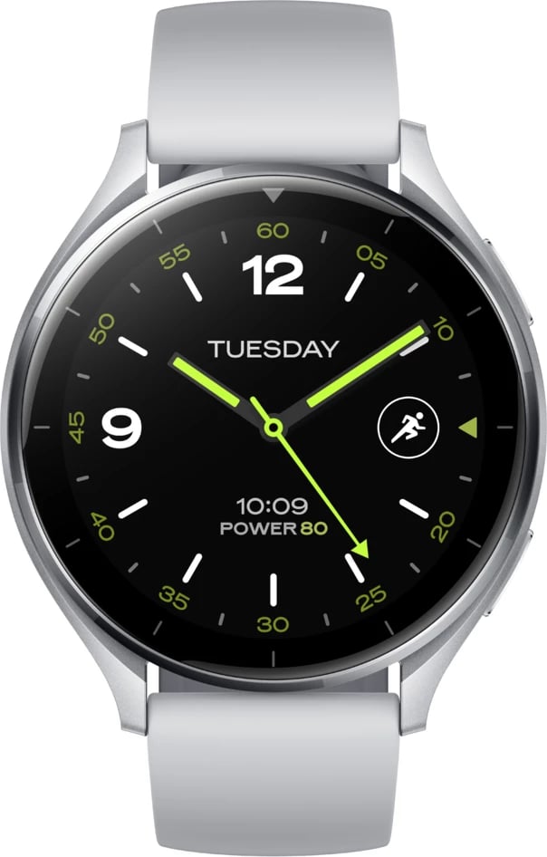 Smartwatch Xiaomi Watch 2 4G, me kasë argjendi dhe rrip gri TPU
