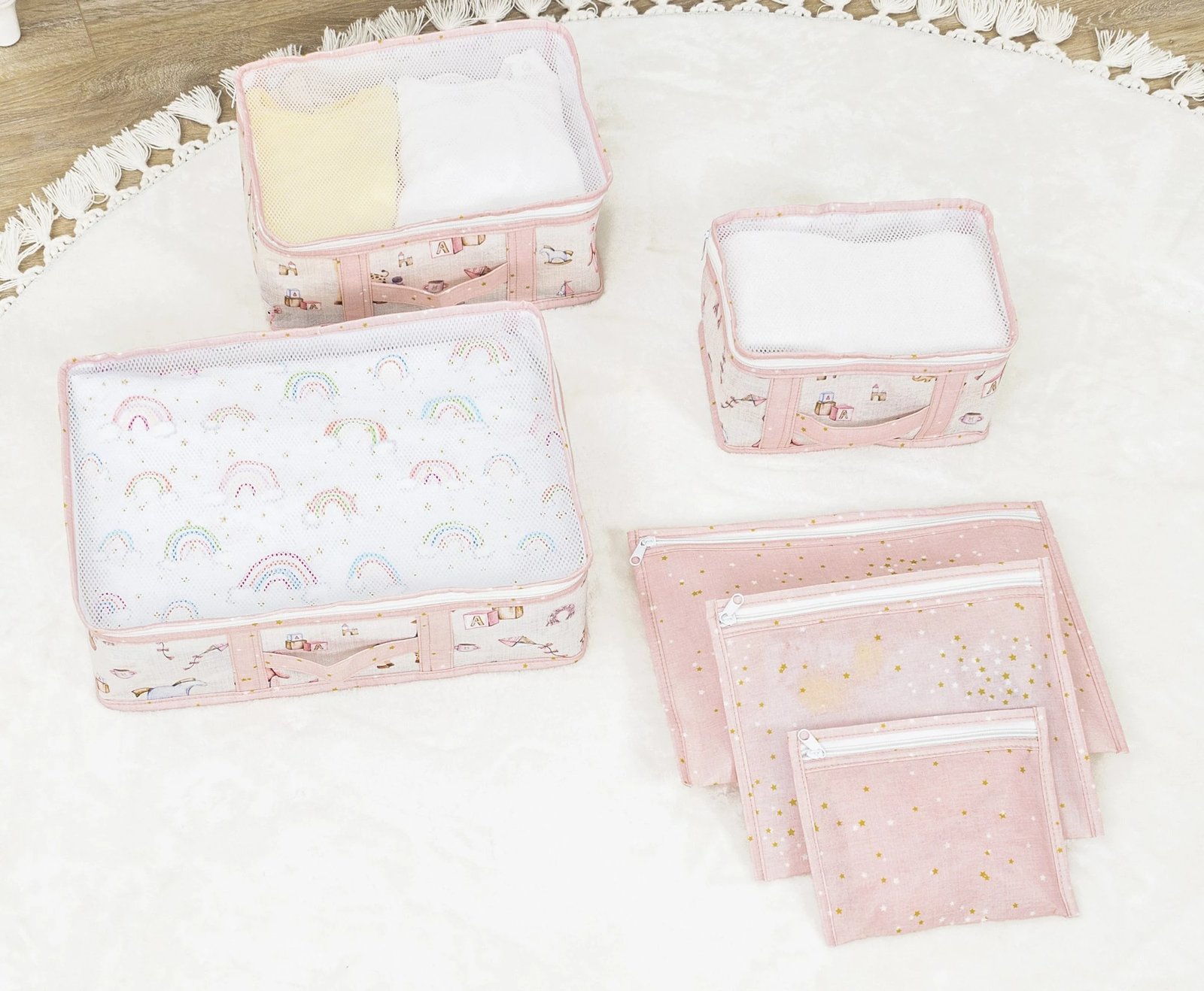 Set shportash prej fetli, shumëngjyrëshe, 6 copë, Aberto Design, ALS-04485