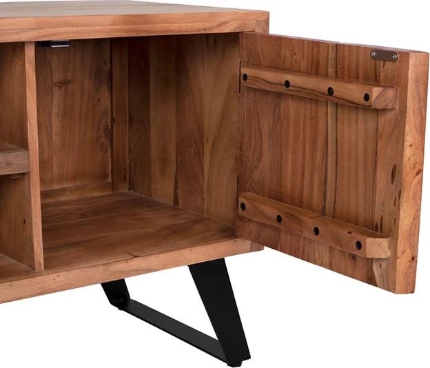 Mobilje TV FH8177 Fansi nga druri akacie masiv natyral 135x43x61.5