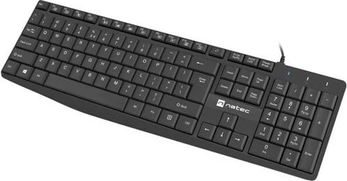 Tastierë Natec Nautilus NKL-1950, me kabllo USB, 1.8m, e zezë