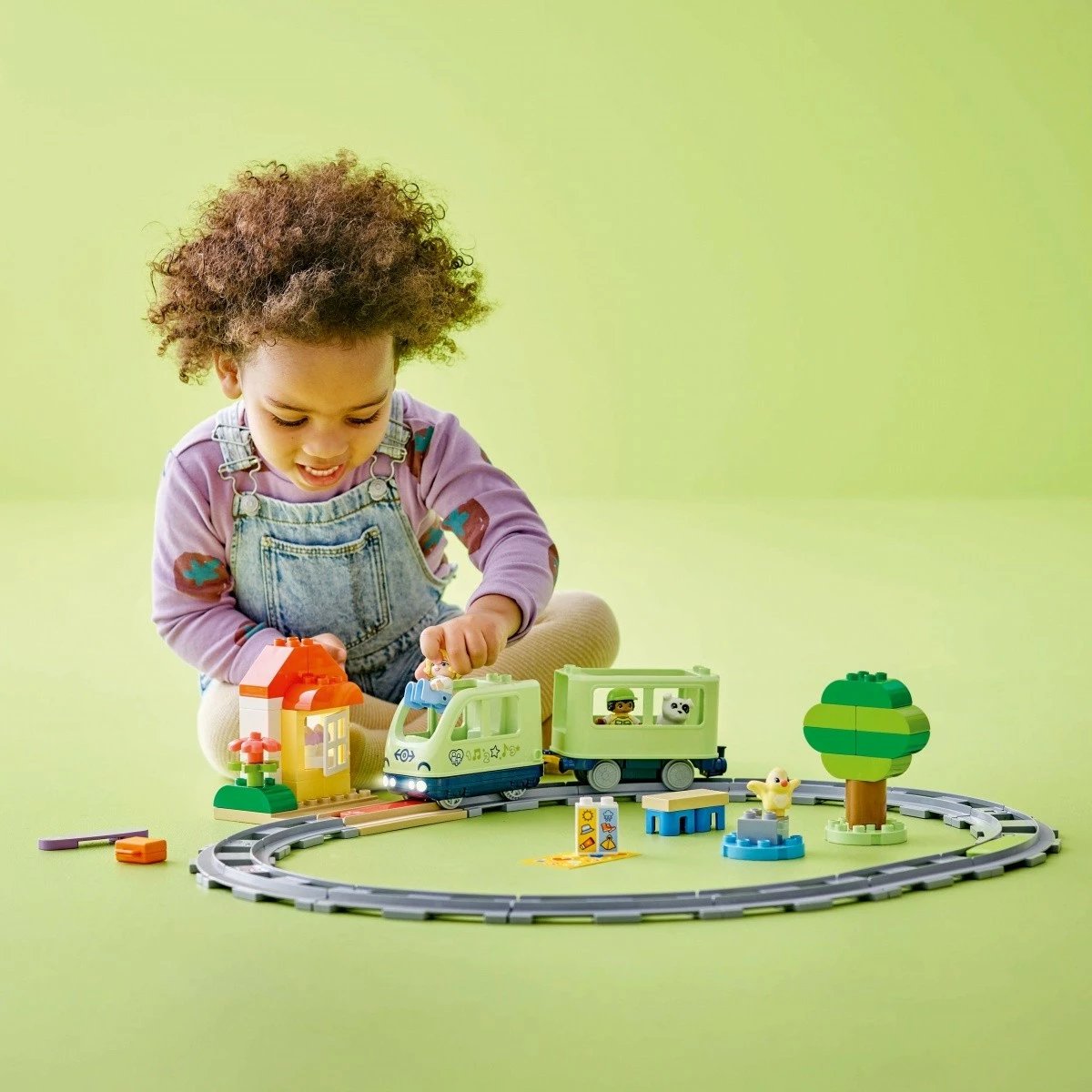 Set lodrash LEGO DUPLO 10427, tren interaktiv me drita dhe zëra, 57 pjesë