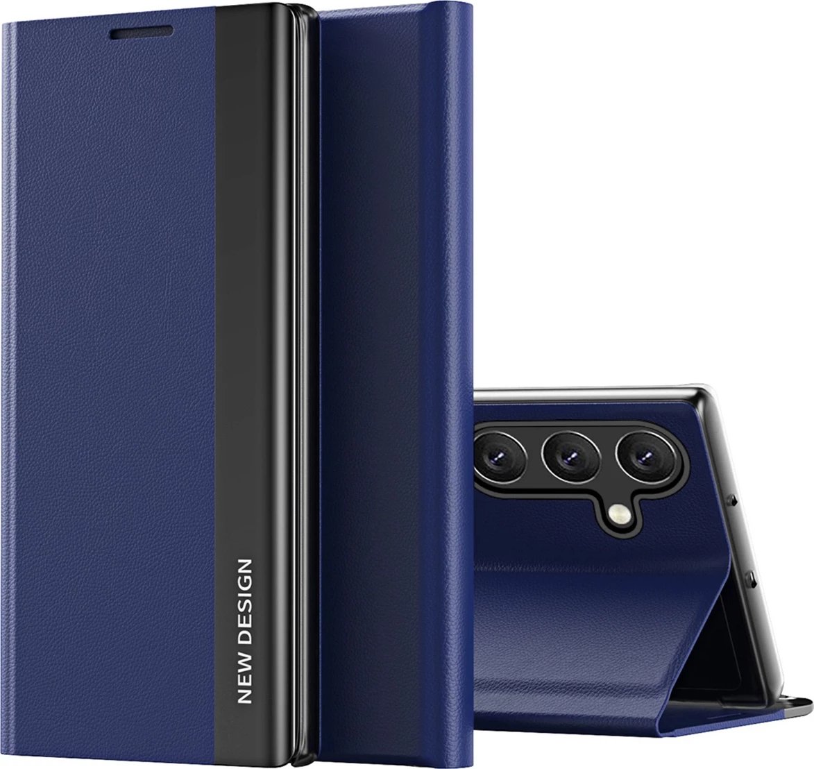 Mbështjellës Hurtel New Sleep Case për Samsung Galaxy A56, me stand, Kaltër