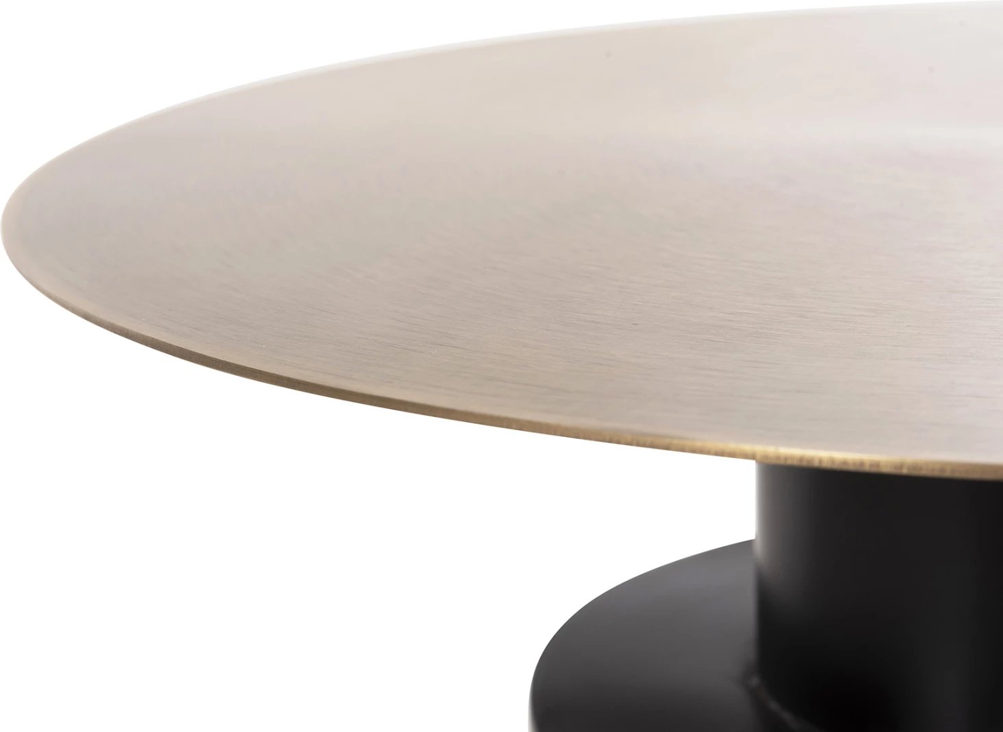 Tavolinë anësore e rrumbullakët CUTTY FH9723 metalike, ngjyrë e zezë dhe bronz antik, Φ51x55.5H cm