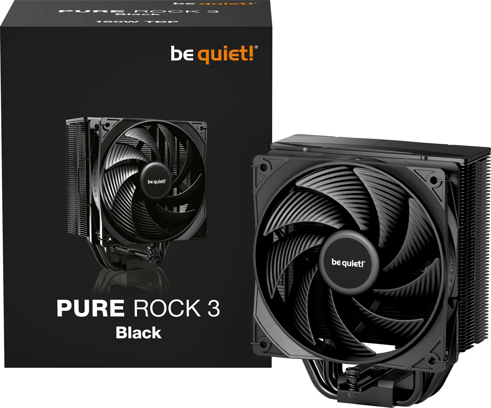 Ftohës ajri be quiet! Pure Rock 3 Black, 12 cm, 2000 RPM, i zi