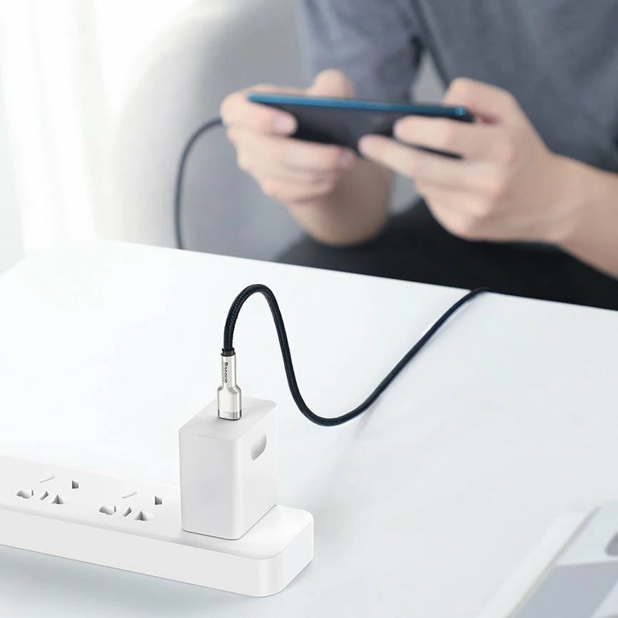 Kabllo Baseus Cafule Series Metal Data CATJK-D06, USB-C në USB-C, 2m, 100W, e gjelbër Kabllo Baseus Cafule Series Metal Data CATJK-D06, USB-C në USB-C, 2m, 100W, e gjelbër