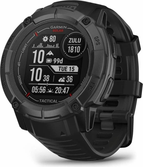 Orë sportive Garmin Instinct 2X Solar Tactical Edition, e zezë