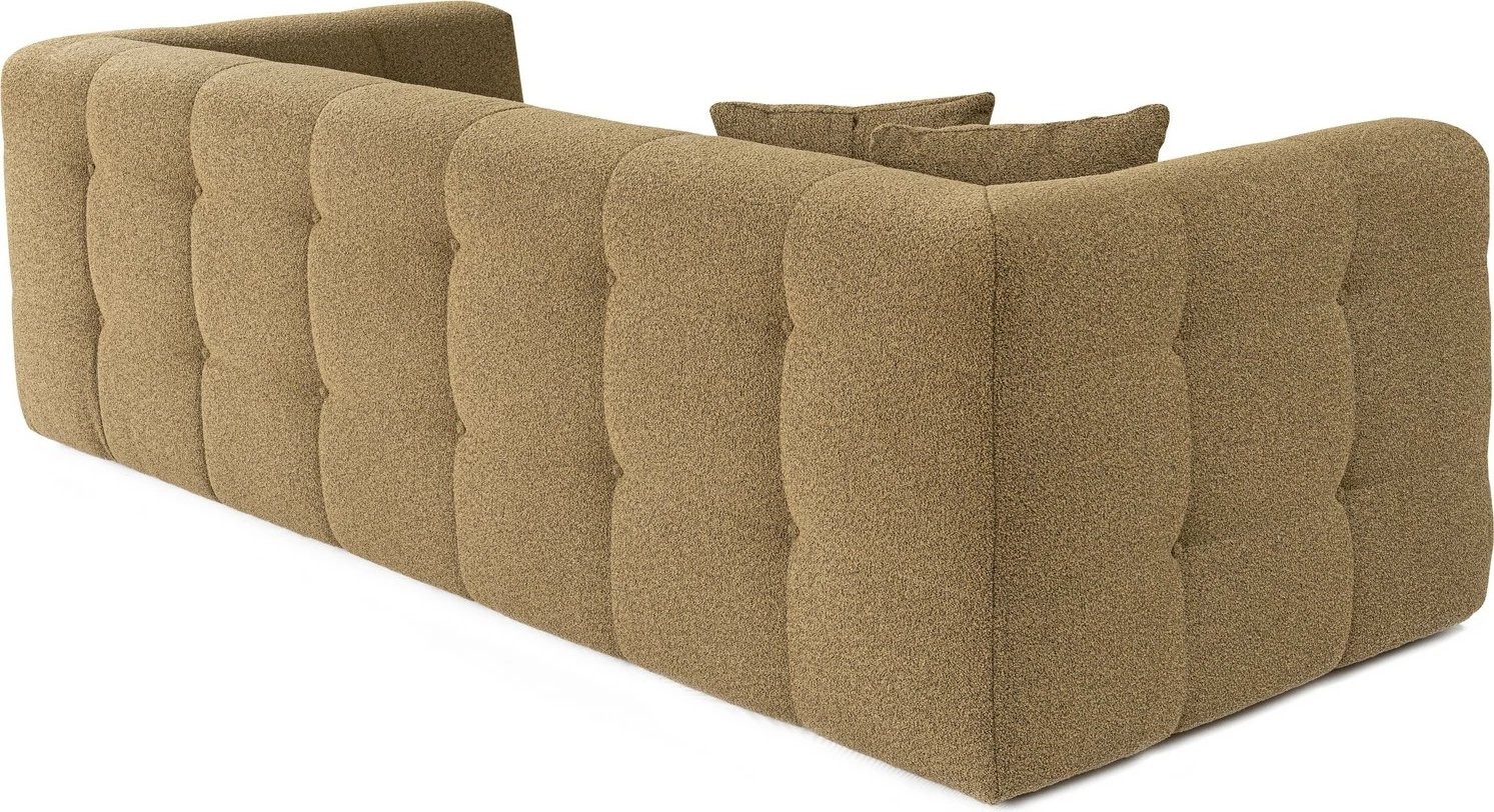 Divan treshe Atelier del Sofa, Cady, ngjyrë kaki