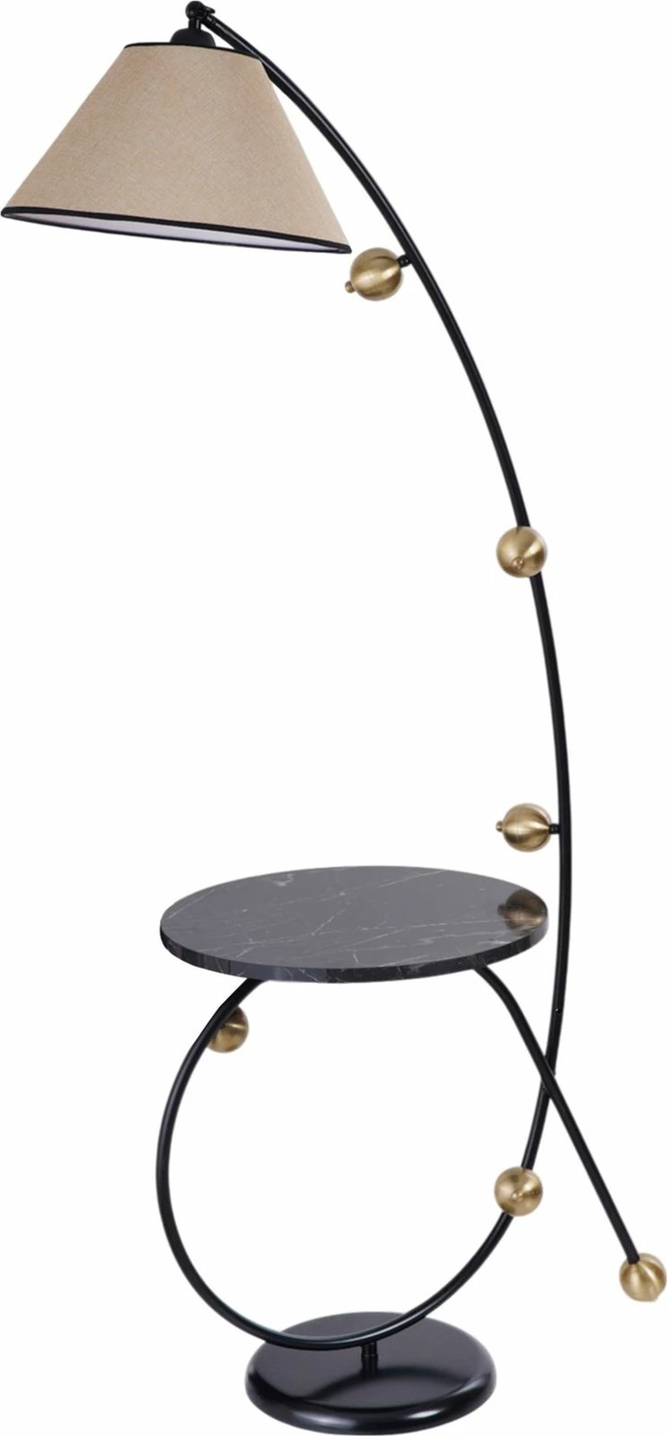 Llambë dyshemeje Opviq, 8970-4, ngjyrë bezhë, e zezë, ari