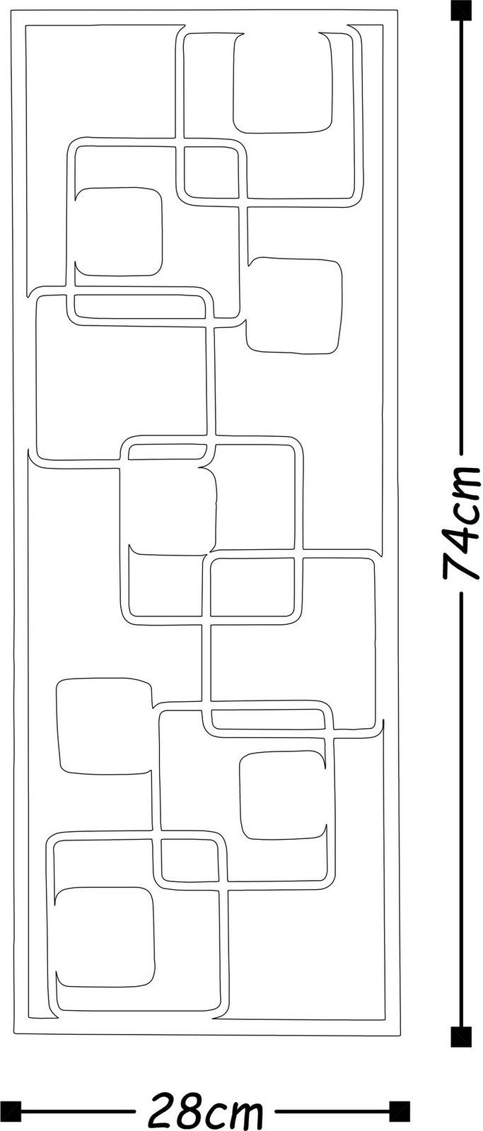Aksesor metalik dekorativ për mur, Wallity, art metalik Infinite, shumëngjyrësh