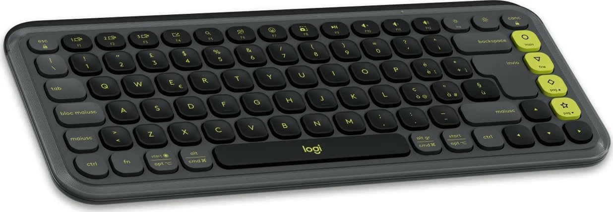 Tastierë dhe maus Logitech POP ICON COMBO, Wireless, Bluetooth, QWERTY, Grafit, Gjelbër