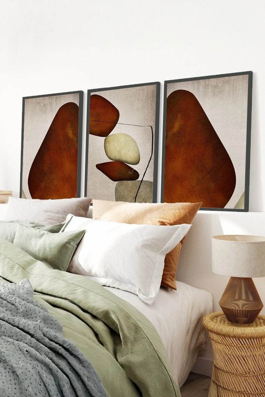 Pikturë dekorative me kornizë MDF (3 copë), Wallity, Huhu469S, 20x30cm