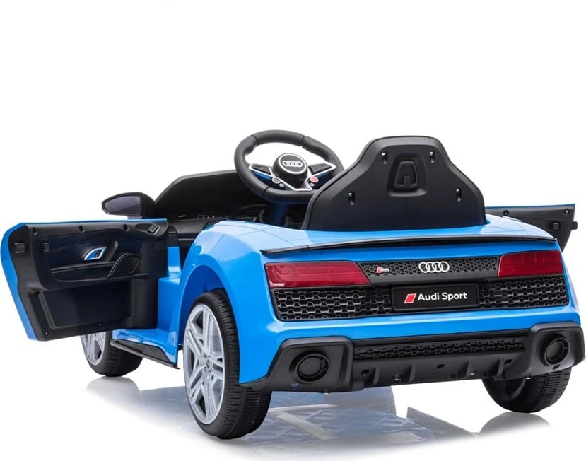 makinë elektrike për fëmijë, Milly Mally Audi R8 Spyder, 12V 2x30W, 1 ulëse, telekomandë, rrota EVA, blu