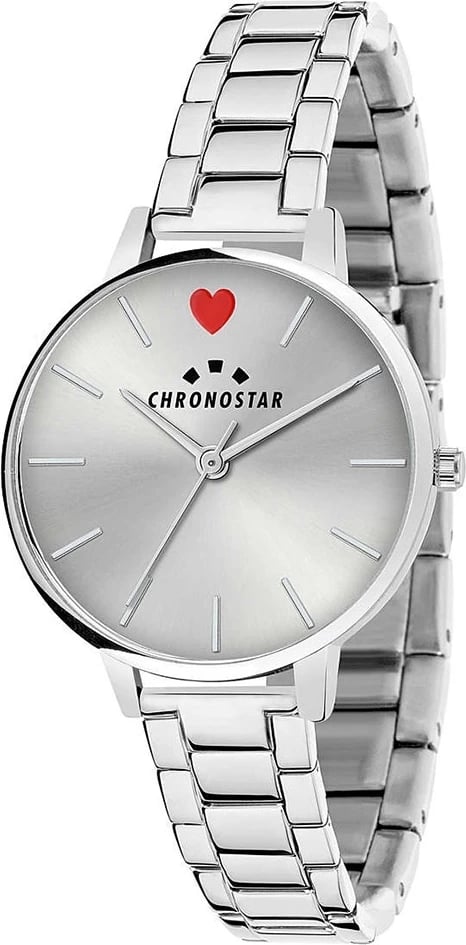 Orë dore për femra CHRONOSTAR GLAMOUR, argjendtë